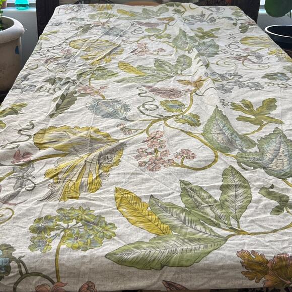 Threshold Duvet Cover Full Queen and 2 Pillow Cases Botanical Floral 100% Cotton - Picture 1 of 13